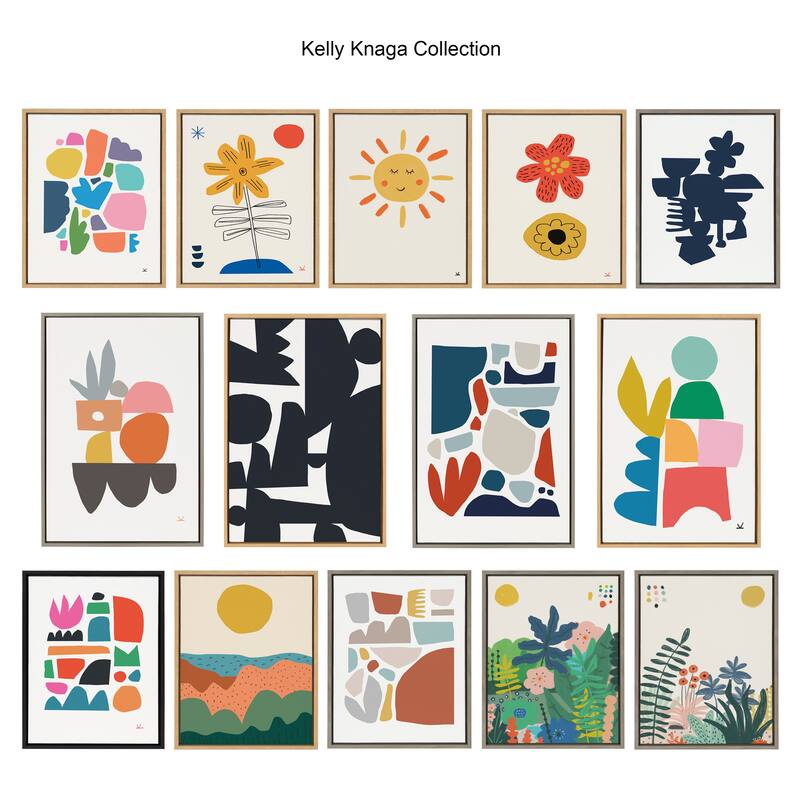 Kate and Laurel Sylvie Zen Garden 2 Framed Canvas by Kelly Knaga