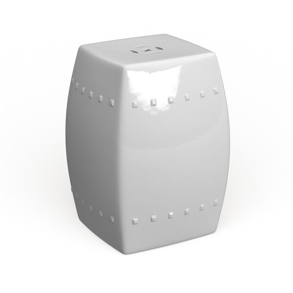 Safavieh Villa White Ceramic Decorative Garden Stool