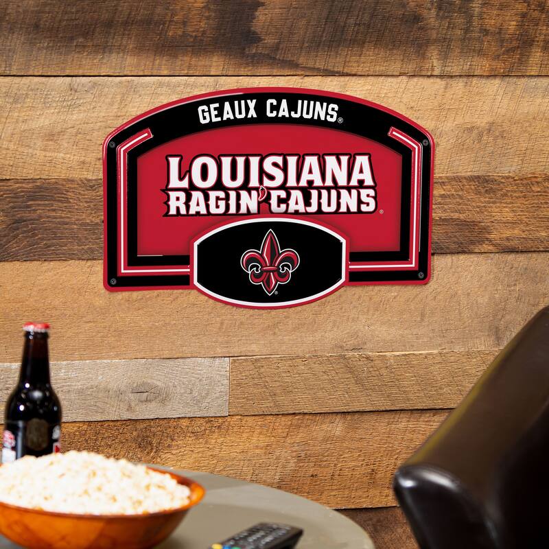 University of Louisiana at Lafayette Embossed Steel Wall Sign, 11" x 17"