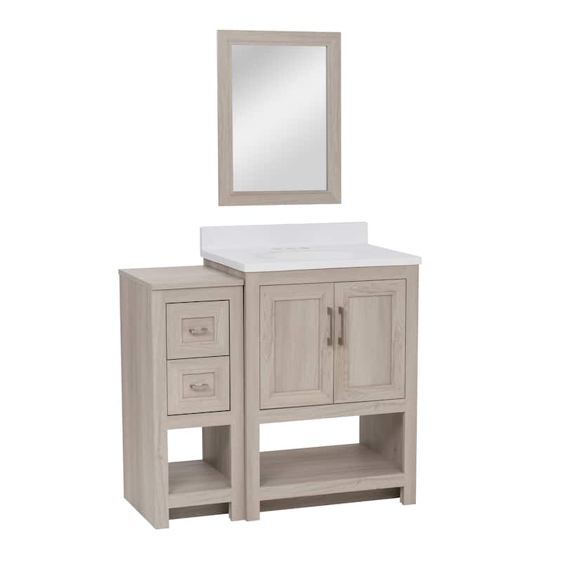 Blakely Vanity with Mirror and 12-inch Side Cabinet