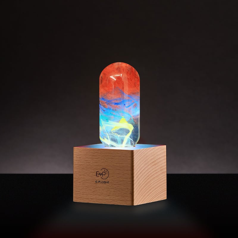 EP Light 6.3" Wood Table Lamp Mood Desk Lamp - Youth-Holiday Gifts - EXACT SIZE