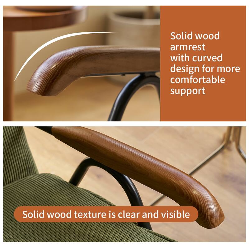 Modern Accent Chair High Back Armchair, Living Room Chairs with Metal Legs