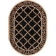 preview thumbnail 75 of 105, SAFAVIEH Handmade Chelsea Kimber Trellis French Country Wool Rug 4'6" x 6'6" Oval - Black/Gold - Oval
