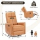 preview thumbnail 20 of 22, Recliner Chair, Swivel Rocking, Glider Rocker Recliner, Nursery Chair With Footrest For Living Room