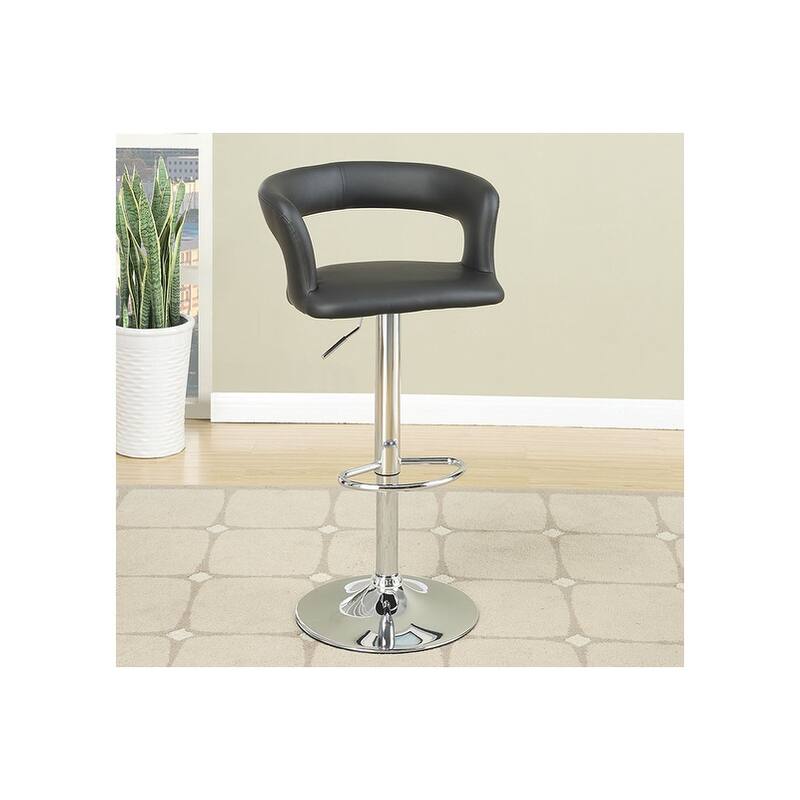 Counter Height Bar Stool Set of 2, Adjustable Swivel Bar Stool with Hollow Back, Kitchen Island Stools with Armrests