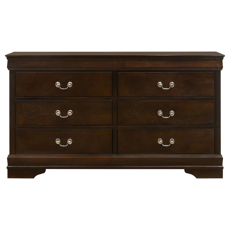 Louis Philippe 6-drawer Dresser Cappuccino