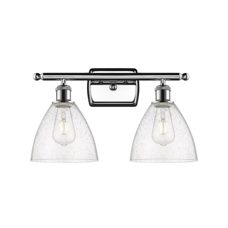 Innovations Lighting 516-2W-11-18 Bristol Vanity Bristol 2 Light 18" - Polished Chrome / Seedy