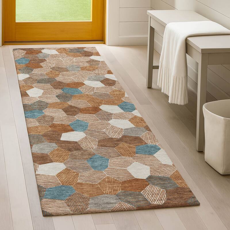 Machine Washable Indoor/ Outdoor Modern Loyd Chantille Rug