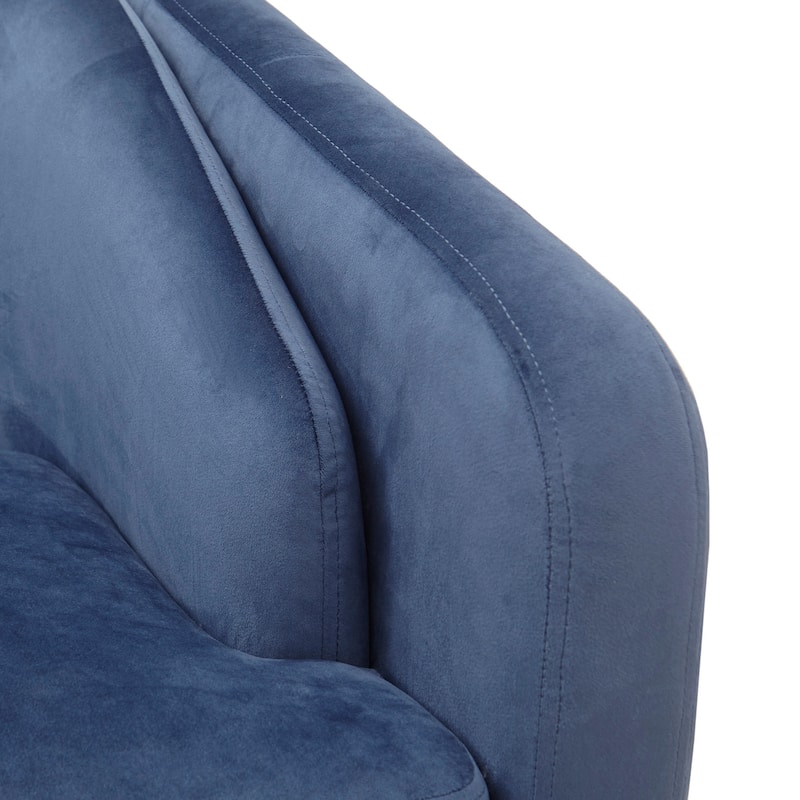 Madison Park Cora Blue Upholstered Tufted Mid-Century Accent Chair