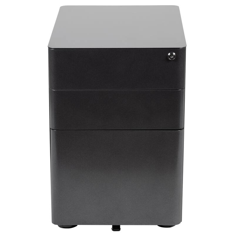 Modern 3-Drawer Mobile Locking Filing Cabinet Storage Organizer