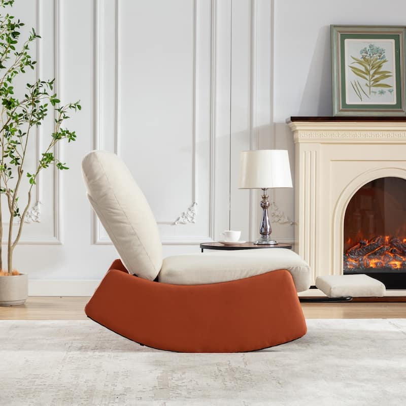 Comfy Rocker Chair with Footrest,Accent Reading Chair