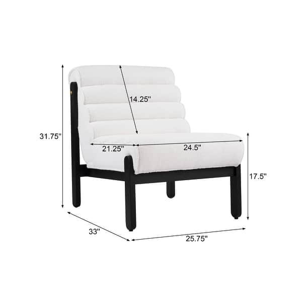 Fluffy Accent Chair with Solid Wood Frame - Bed Bath & Beyond - 44023212