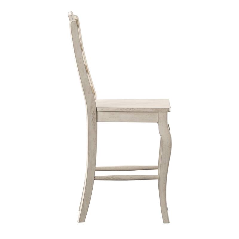 Eleanor French Ladder Back Wood Counter Chair (Set of 2) by iNSPIRE Q Classic