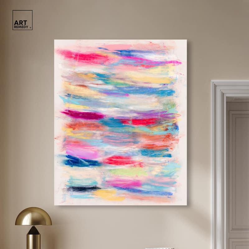 Color Bands Canvas by Art Remedy, Gallery Wrapped
