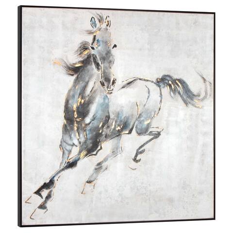 Prancing Stallion Hand Painted Canvas