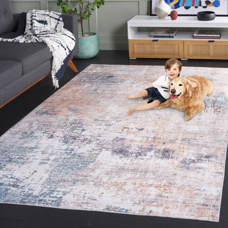 SAFAVIEH Santa Monica Lollie Modern & Contemporary Rug - 8' x 10' - Ivory/Rust