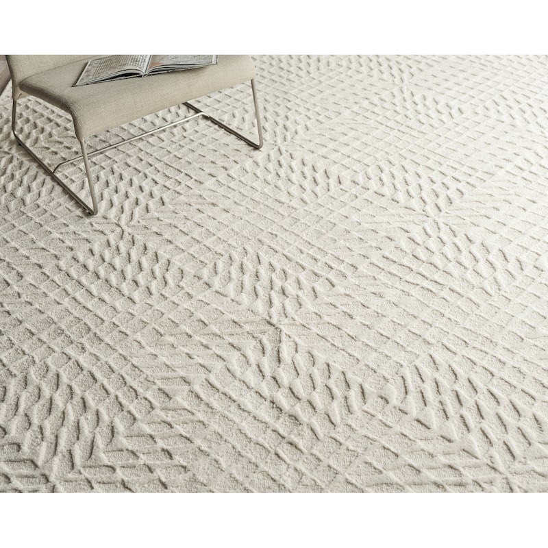 Exquisite Rugs Sandro Handmade Hand-tufted New Zealand Wool on Canvas Ivory Area Rug