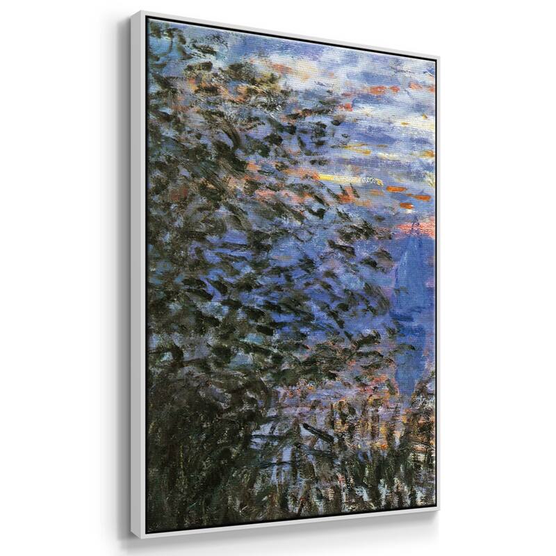 Sunset on the Seine by Monet - Multi Piece Framed Canvas