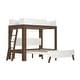 preview thumbnail 6 of 36, Max and Lily L-Shaped Twin over Queen Bunk Bed with Ladder on End