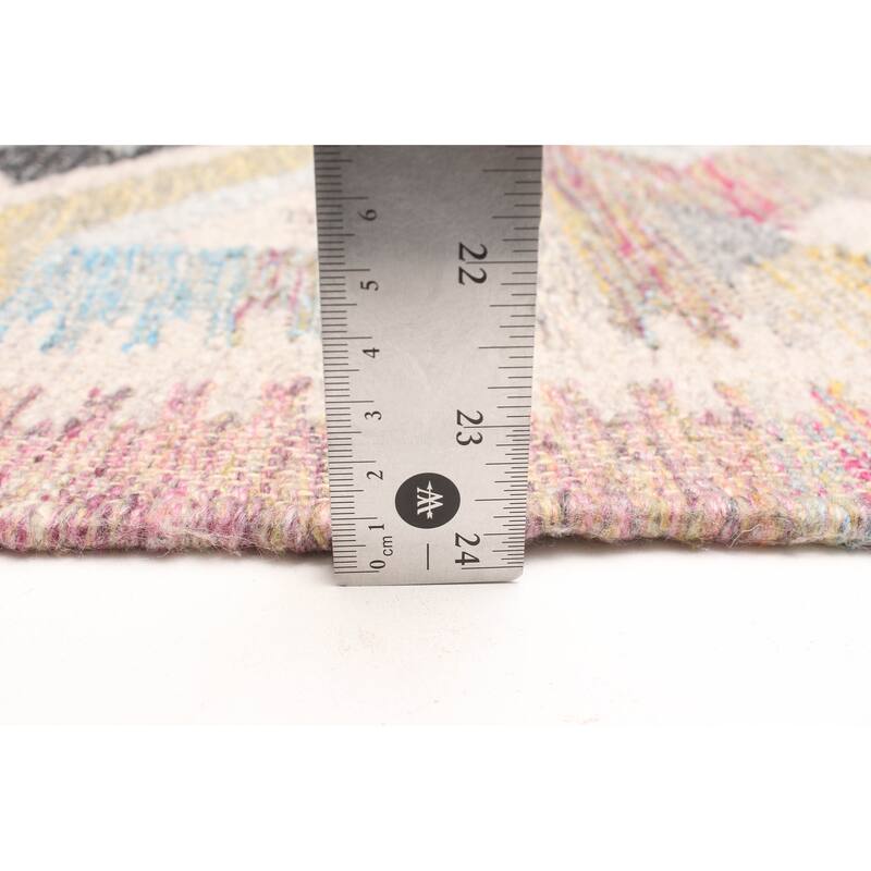 ECARPETGALLERY Flat-Weave Ankara FW Grey Wool Kilim - 5'2 x 7'8