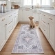 preview thumbnail 13 of 18, SAFAVIEH Tucson Machine Washable Slip Resistant Korneliya Oriental Medallion Rug - Light Grey/Rust - 5' x 8'