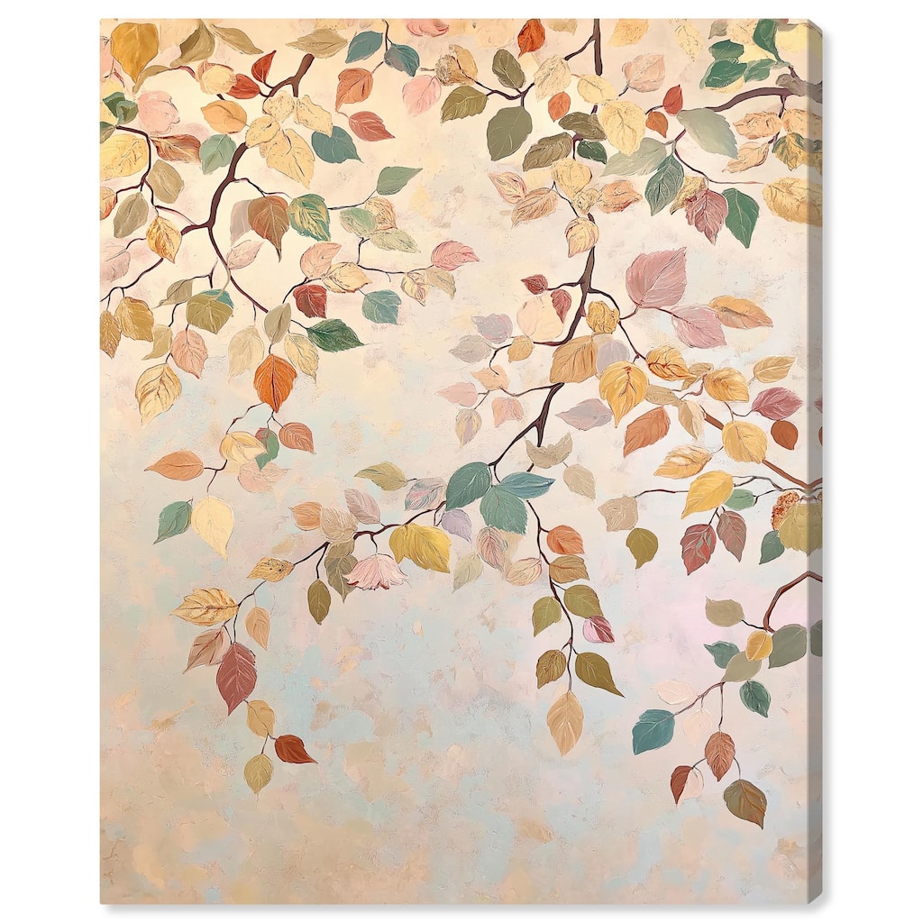 Leaf Swirl Canvas by Art Remedy, Gallery Wrapped