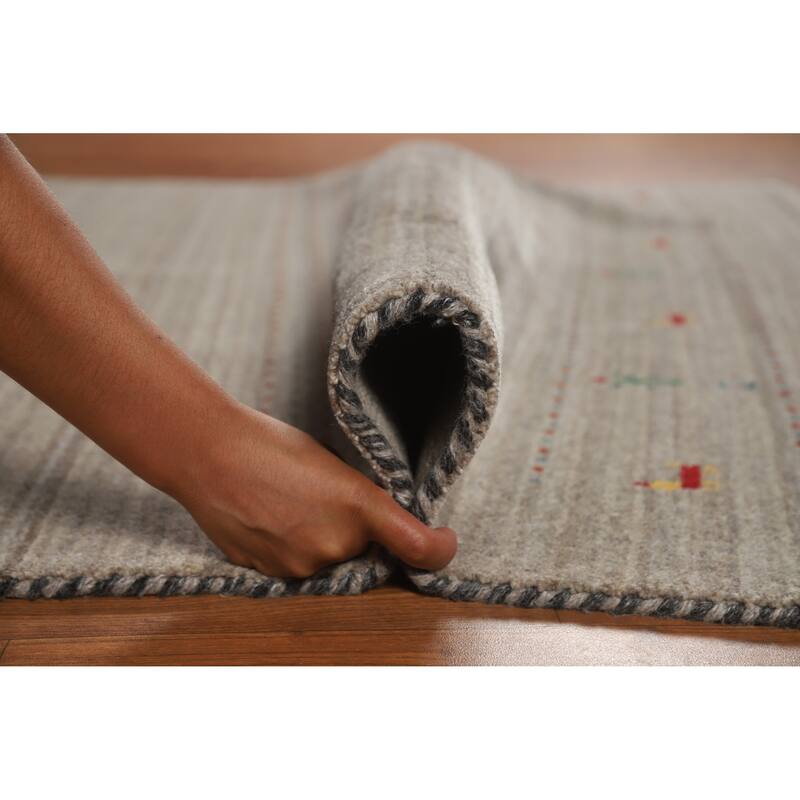 Tribal Gabbeh Indian Rug Handmade Contemporary Wool Carpet - 5'1" x 7'8"