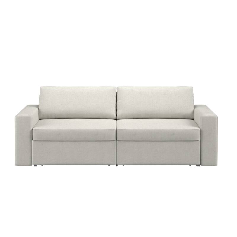 Soma Upholstered Sofa with 2 Hidden Metal Wire Storage Drawers by iNSPIRE Q Modern