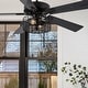preview thumbnail 6 of 12, Roisin River of Goods Black 52 in. Ceiling Fan With 2 LED Lights - 52" x 52" x 13.75"/18.75"