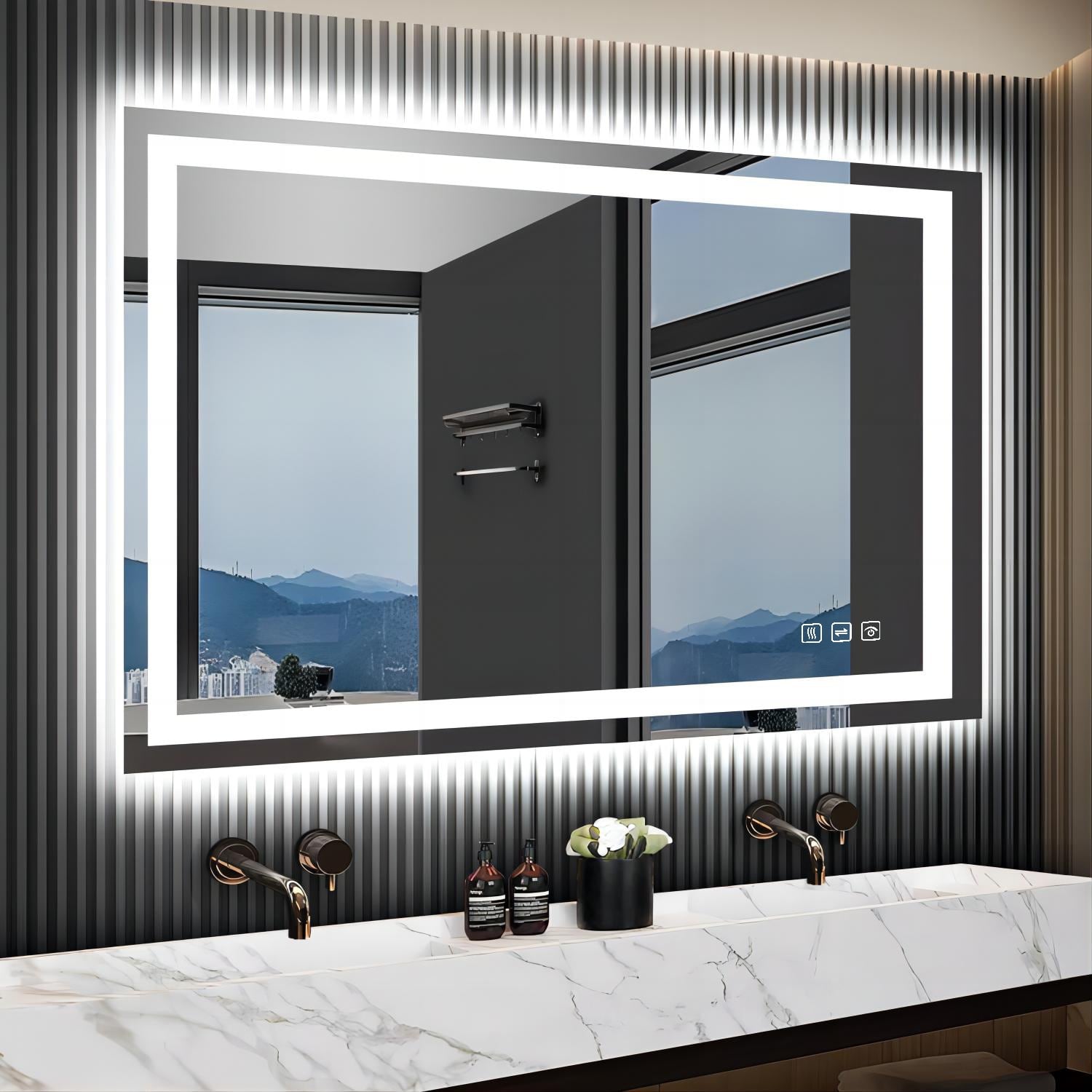 Home Decorators Collection Medium Rectangle Black Modern Mirror