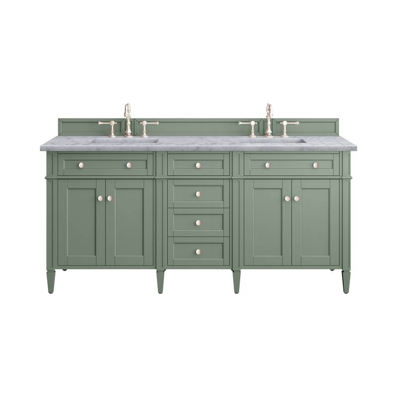 James Martin Vanities Brittany 72" Double Vanity, Smokey Celadon