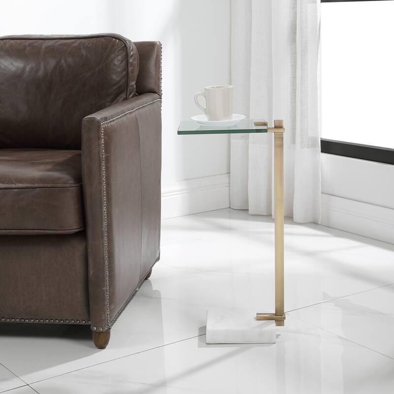 Uttermost Butler Brushed Brass Accent Table