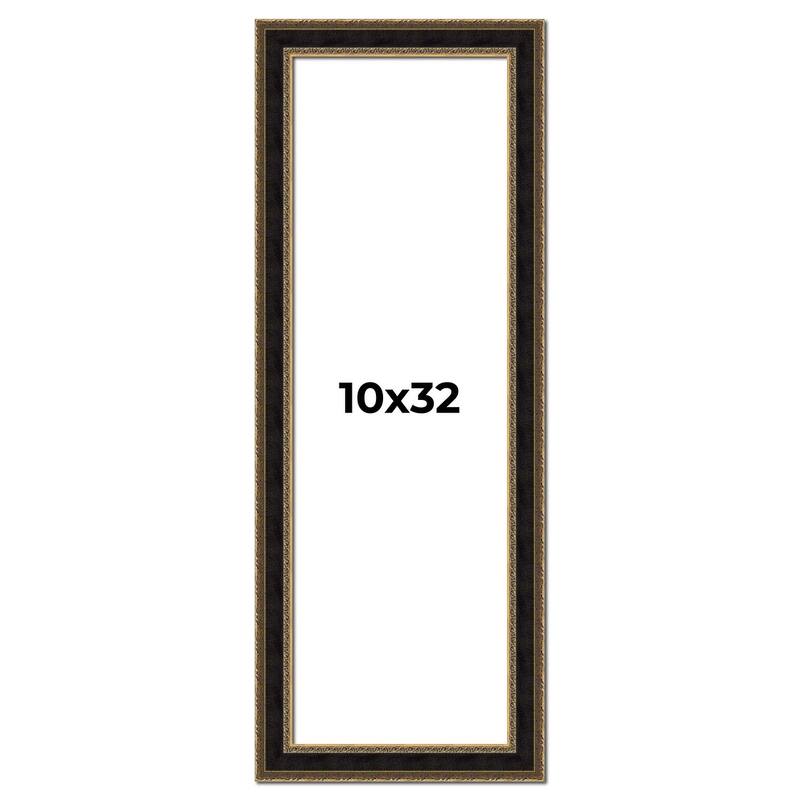 10x32 Frame Gold Antique Vintage Sold Wood Picture Frame | 1.75 Inch
