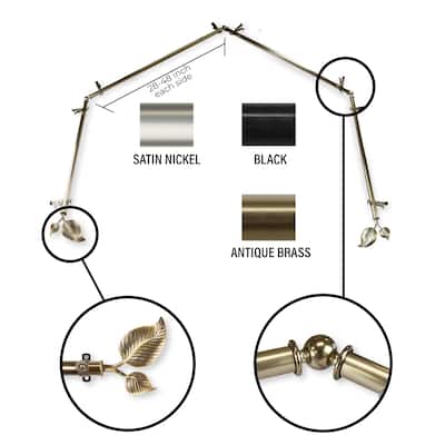 InStyleDesign Vine 4-Sided Bay Window Curtain Rod