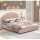 preview thumbnail 2 of 5, Full Size Upholstered Smart LED Bed Frame with 2 Storage Drawers and Chic Double Petal Headboard