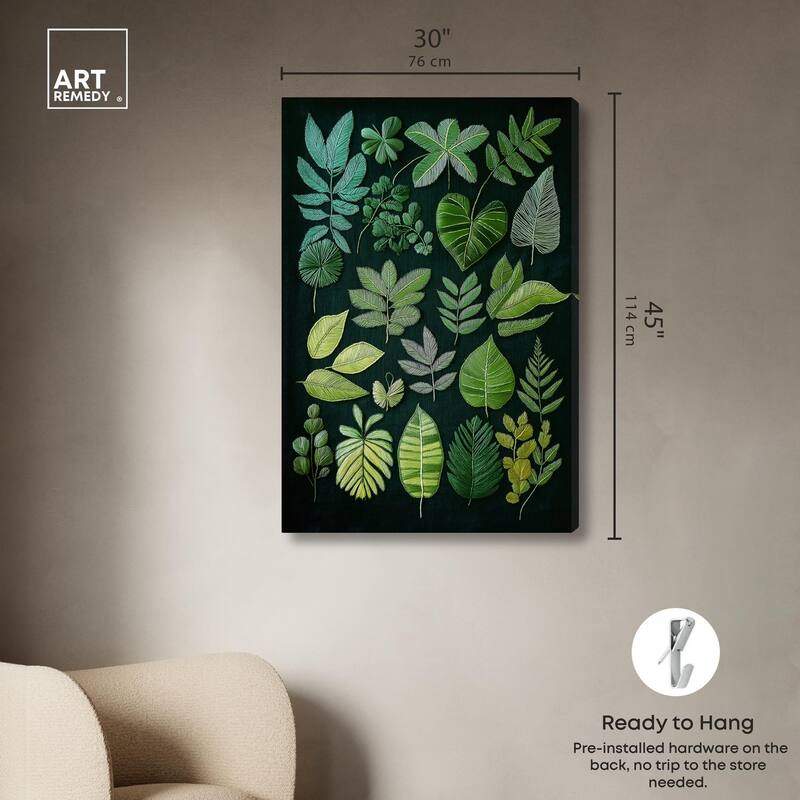 Leaf Library II Canvas by Art Remedy, Gallery Wrapped