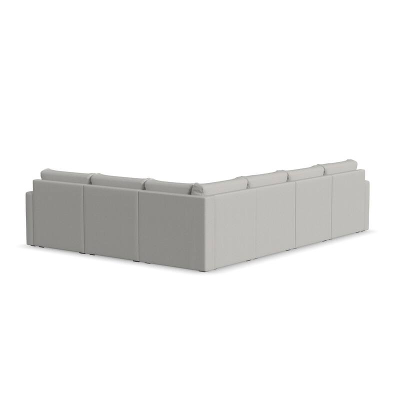 Flex 6-seat Upholstered Modular Sectional by Flexsteel - 134" x 35" x 103"