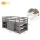 preview thumbnail 44 of 43, Harper & Bright Designs Wood Twin Low Study Loft Bed