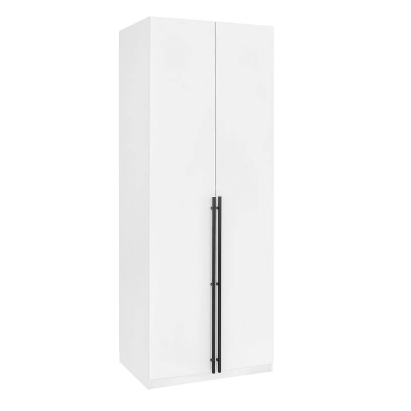 Manhattan Comfort Lee Modern Freestanding 2-Piece Module Wardrobe Closet Armoire