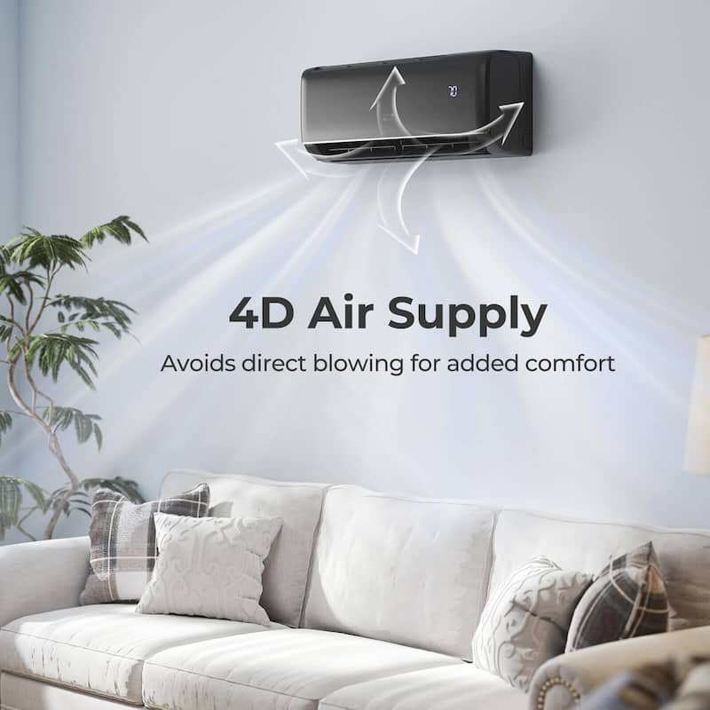 Costway 9100BTU Wifi Enabled Mini Split AC 20.5 SEER2115V Inverter Air