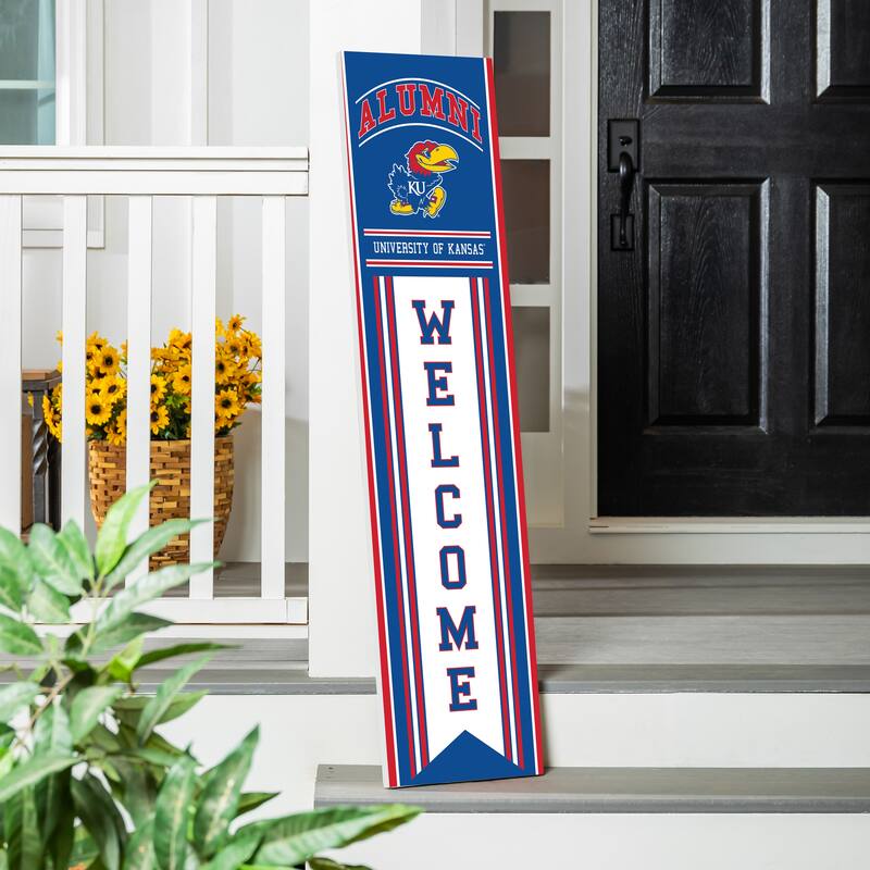 47" Porch Leaner Welcome Wall Sign, University of Kansas - Multi