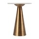 preview thumbnail 3 of 3, Hallie 15 in. W Round Marble and Metal Side Table