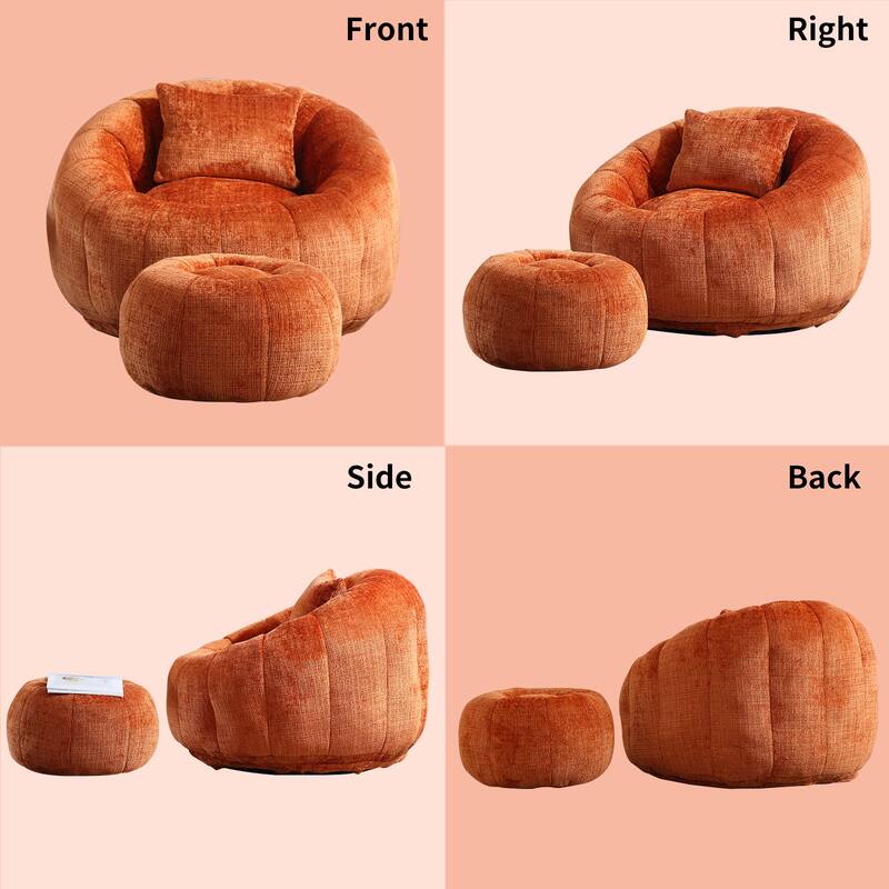 Bean Bag Chairs With Ottoman for Living Room