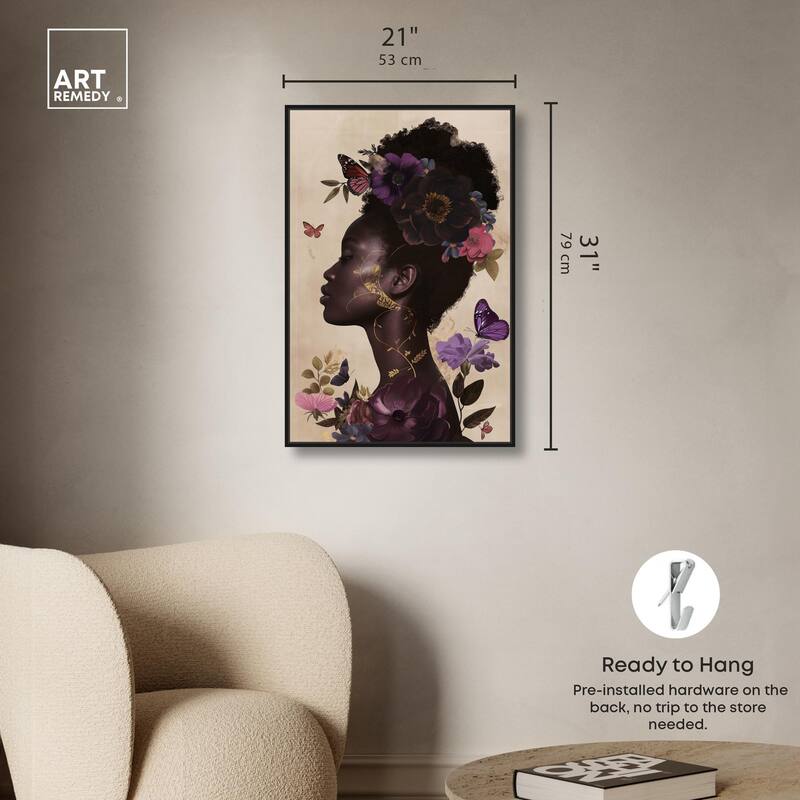 Burgundy Nectar Canvas by Art Remedy