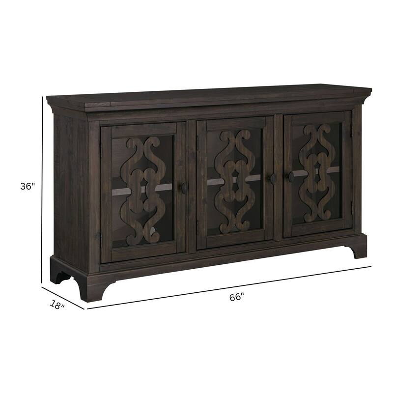Magnussen Home Bellamy Peppercorn Server - 66''W x 18''D x 36''H
