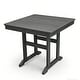 preview thumbnail 22 of 24, HDPE 35.8''L Square Dining Table with 1.7''D Bulit-in Umbrella Hole Grey