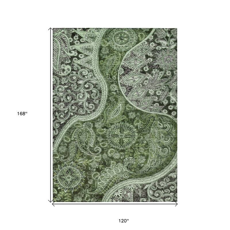 HomeRoots Floral Medallion Transitional Rectangle Outdoor Rug