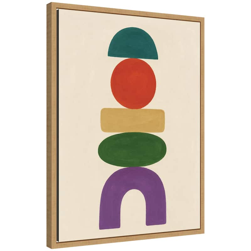 Kate and Laurel Toys by Laura Moss Framed Canvas Wall Art Print - 18x24