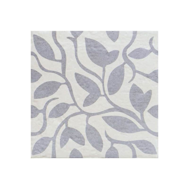 Verity Vine 8x8 Matte Porcelain Encaustic Tile - Floor, Wall, Backsplash
