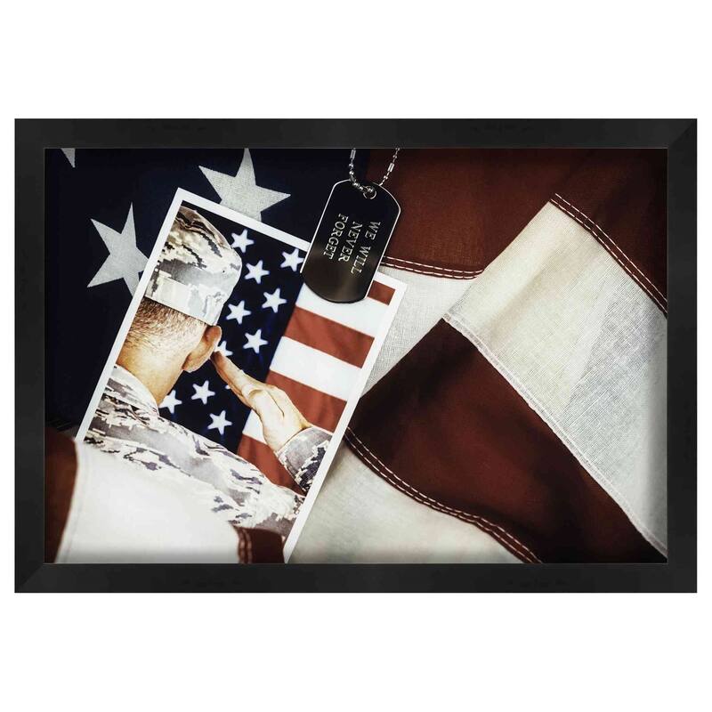 24x26 Black Shadowbox Frame - Interior Size 24x26 - Black Frame Is Made to Display Items Up To 1.75 In Deep